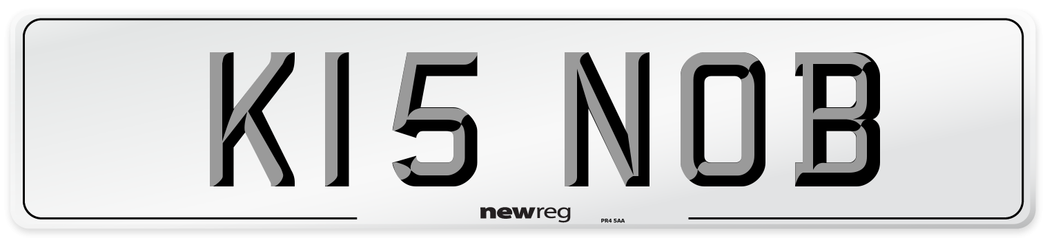 K15 NOB Number Plate from New Reg